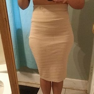 Nude tight skirt
